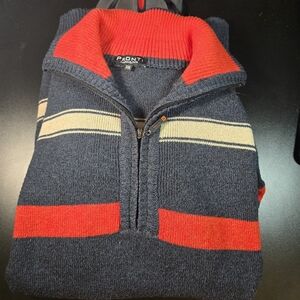 Pronti by‎ Phita Blue, Orange & Tan Sweater | Men’s 5XL | Classic Knit